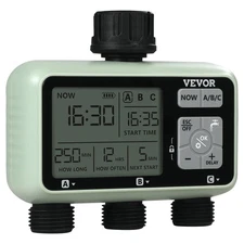 VEVOR Water Timer, 3 Outlets, Hose Watering Sprinkler Timer, with 3 Independent 