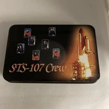 Pocket Knife Vtg Commemorative Columbia Shuttle STS-107 Crew Folding Knife W Tin