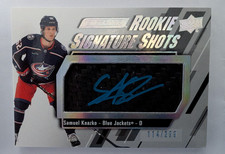 2023-24 UPPER DECK ENGRAINED SAMUEL KNAZKO RSS-SK ROOKIE SIGNATURE SHOTS /299