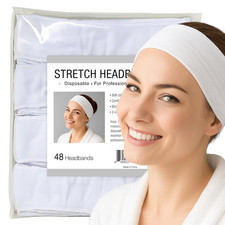 480-Count 10X48 Packs Disposable Spa Headbands for Facials, Makeup Skincare