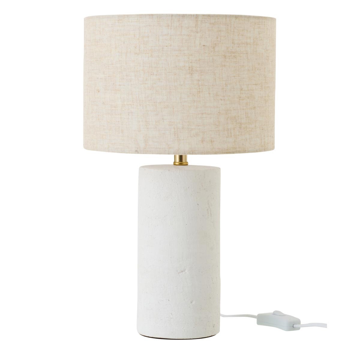 Lampe à poser en céramique blanche Felicia de 37cm pour chevet