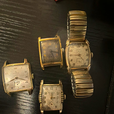 Vintage mechanical tank watch lot