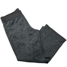 Under Armour Fleece Sweatpants Womens Large Black and Jet Gray Tonal
