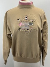 Vintage Top Stitch By Morning Sun Sweatshirt Women s L Birds Grandma Embroidered