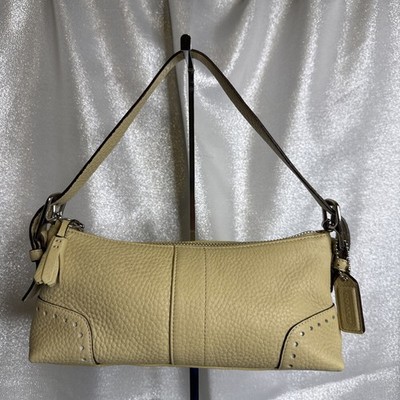 Vintage Coach 2004 Hampton Beige Leather Bag Purse