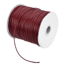 Dark Red 1.5mm Waxed Cord 175 Yard Wax Bead Thread String for Jewelry Making