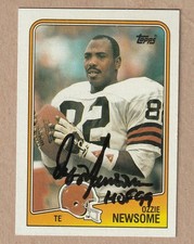 Ozzie Newsome signed 1988 Topps  card #92- Cleveland Browns
