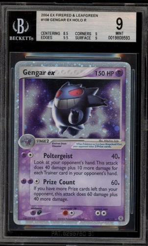 Pokemon Gengar ex EX Fire Red & Leaf Green Holo Ultra Rare #108 BGS 9 Mint