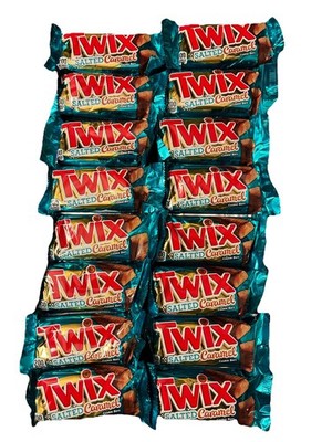 (16)pk Packs Twix Salted Caramel Creamy Milk Chocolate | 1.41oz Per, BB 07/26
