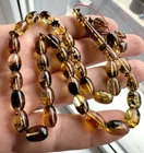Natural Baltic Amber 19g. Islamic Prayer Rosary 33 Barrel Beads Tasbih Pressed