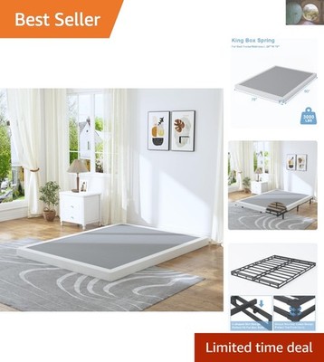 Ultra-Comfort King Box Spring - 3 Inch Metal Foundation with Washable Cover