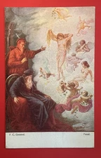 Antique Halloween PC Austrian Gounod's Krampus/Faust Worldly Desires Signed 567