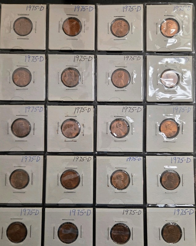 1975 Lincoln Memorial Cent Sheet Of 20