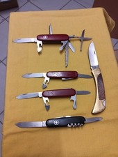 5 Taschenmesser Victorinox +Sperber,  tlw.mit Werbelogo, gebraucht