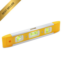 DTDNZKN 9" (23cm) Torpedo Level Magnetic with 3 Bubble Spirit Levels Yellow