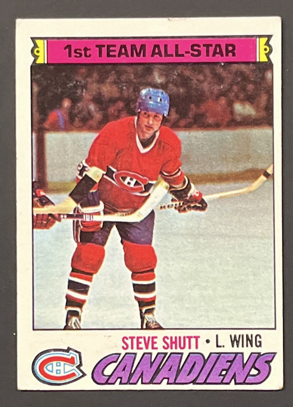 Topps Steve Shutt #120 Montreal Canadiens NHL Ice Hockey Card 1977-78 All-Star