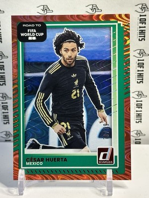Cesar Huerta 2025-26 DONRUSS World Cup RED SWIRL SSP 70 /79!! Mexico  