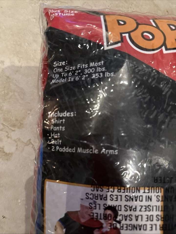 Disfraz Popeye Personaje Adulto Talla Grande Fun World 1996 King Features Disfraz Foto 3 de 4