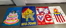 4 Colorful Outdoor Flags 40" x 28"