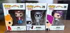Futurama Funko Pop Fry Leela Bender Animation Toy Lot Action Figure Collectibles
