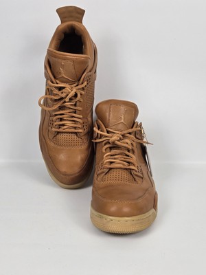  Air Jordan 4 Retro Premium Wheat (Ginger) pre-owned size 13 no box some flaws