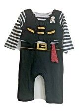 Way to Celebrate Baby Boy Halloween Pirate Skelton Coverall One Piece Set