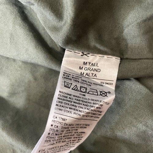 Old Navy Bomber Jacket Men XXXL Tall Green Army Mock Neck Zip Outdoor 3XLT 56" - Picture 7 of 22