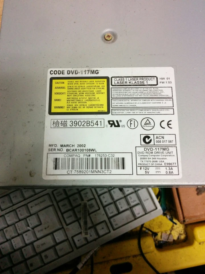 COMPAQ DVD-117MG - DVD ROM DRIVE UNIT P/N 176253-C32 - Image 3 of 4