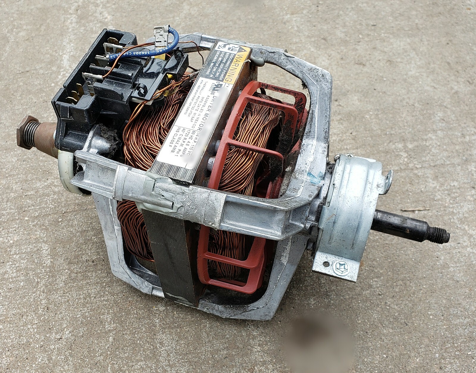 Speed Queen Dryer motor P/N: 511574 D511629 S58TVMYC-7190 ASMN 