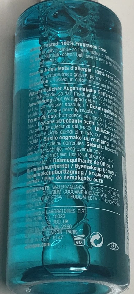 Disolvente de maquillaje de ojos Clinique enjuague 4,2 oz (125 ml) Foto 2 de 3