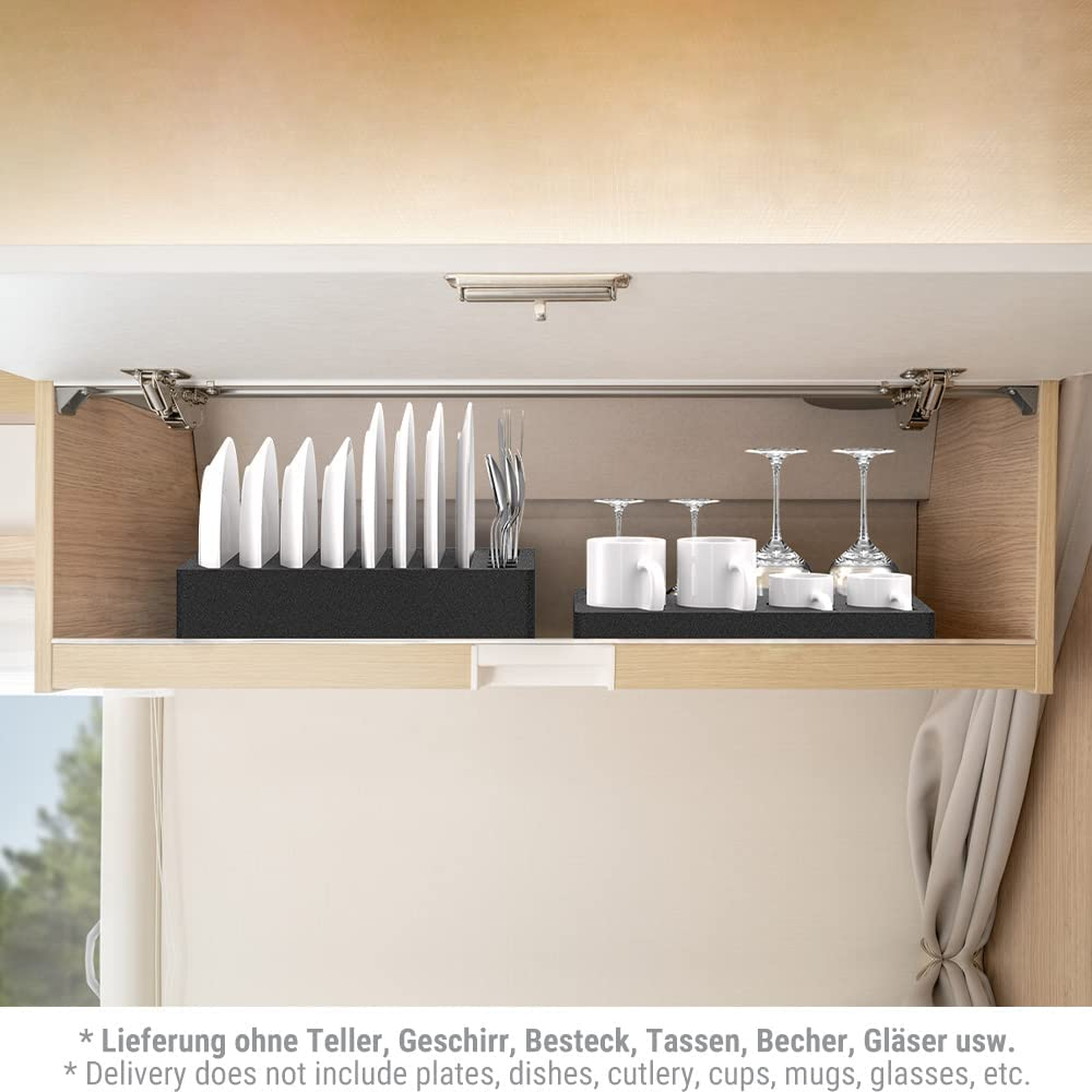 Foam Cutlery Cup & Plate Storage Holder Set for Motorhome Caravan eBay