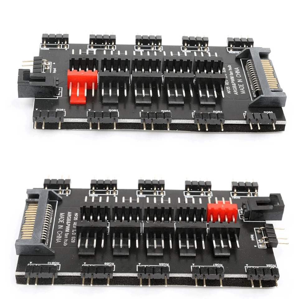 5V/3Pin ARGB Fan PWM 2-in-1 1 To 10 HUB Multi Way Splitter AURA Fan Cooler Newlj - Image 4 of 4