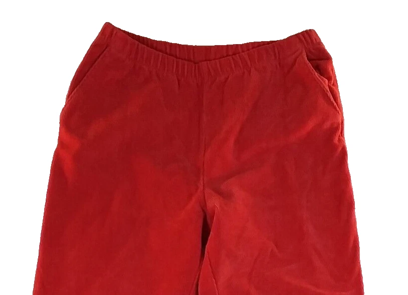 Pantalones de pana Lands End para mujer tirar medio alto 10-12 naranja calabaza otoño Foto 2 de 4