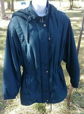 BROMLEY Sport Green Hooded Cinch Waist Size M Coat Jacket Active Wear Lined
