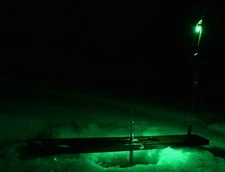 TIP UP LIGHT - Highly Visible LED TIP UP LIGHT in Red, White, Blue or Green