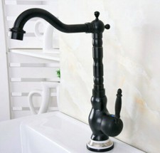 Black Oil Rubbed Brass Swivel Kitchen Sink Faucet Bathroom Basin Taps 2nf660