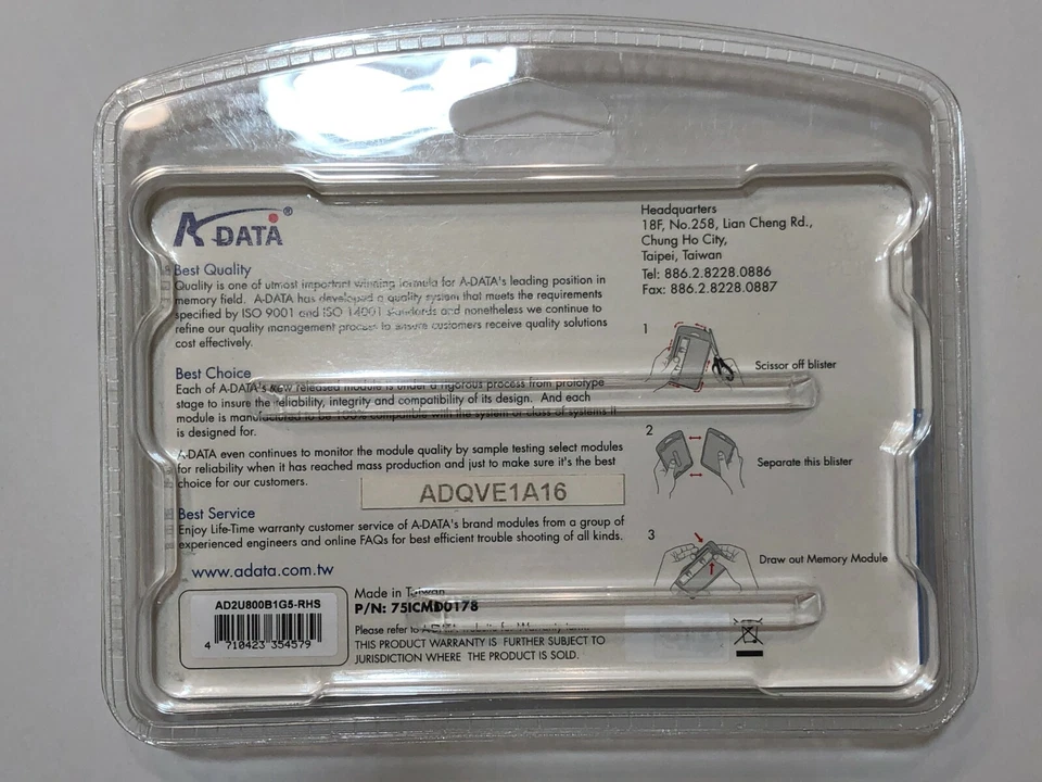 A-DATA DDR2 800 1GB  Desktop Ram Memory - Image 2 of 2