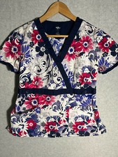 Couture Medical Shirt Women's Size Small Cotton Scrub V-Neck Short Sleeve