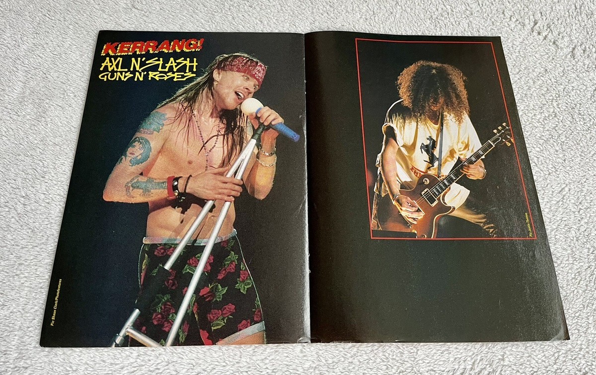 Guns N' Roses Axl Rose 1990s Rock Poster UK Music Magazine Kerrang