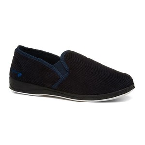 mens navy slippers size 10