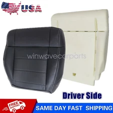 Driver Bottom Seat Cover + Foam Pad Fits 2008-2010 Jeep Wrangler Sahara Rubicon