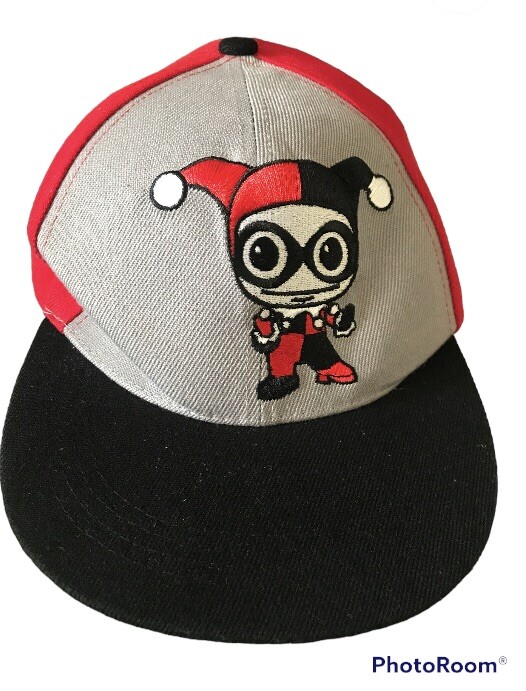 Six Flags Harley Quinn Animated Snapback Baseball Hat Acrylic Wool Stitched New