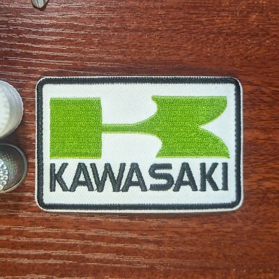 Kawasaki Patch 2x3'' Japanese Motorcycle Motorsports Embroidered Iron On Patch 
