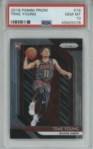 TRAE YOUNG PSA 10 2018 PANINI PRIZM BASKETBALL #78 ROOKIE GEM RC 🔥 Atlanta