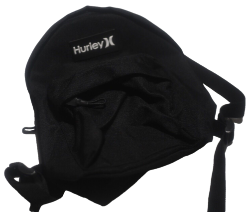 Hurley Mini Black Backpack Purse Bag Fabric Small Shoulder Straps Womens Girls