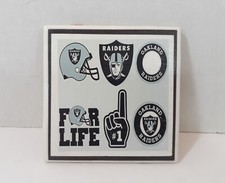 Oakland Raiders Ceramic Coaster Trivet NFL 4.25 x 4.25 Football AFC