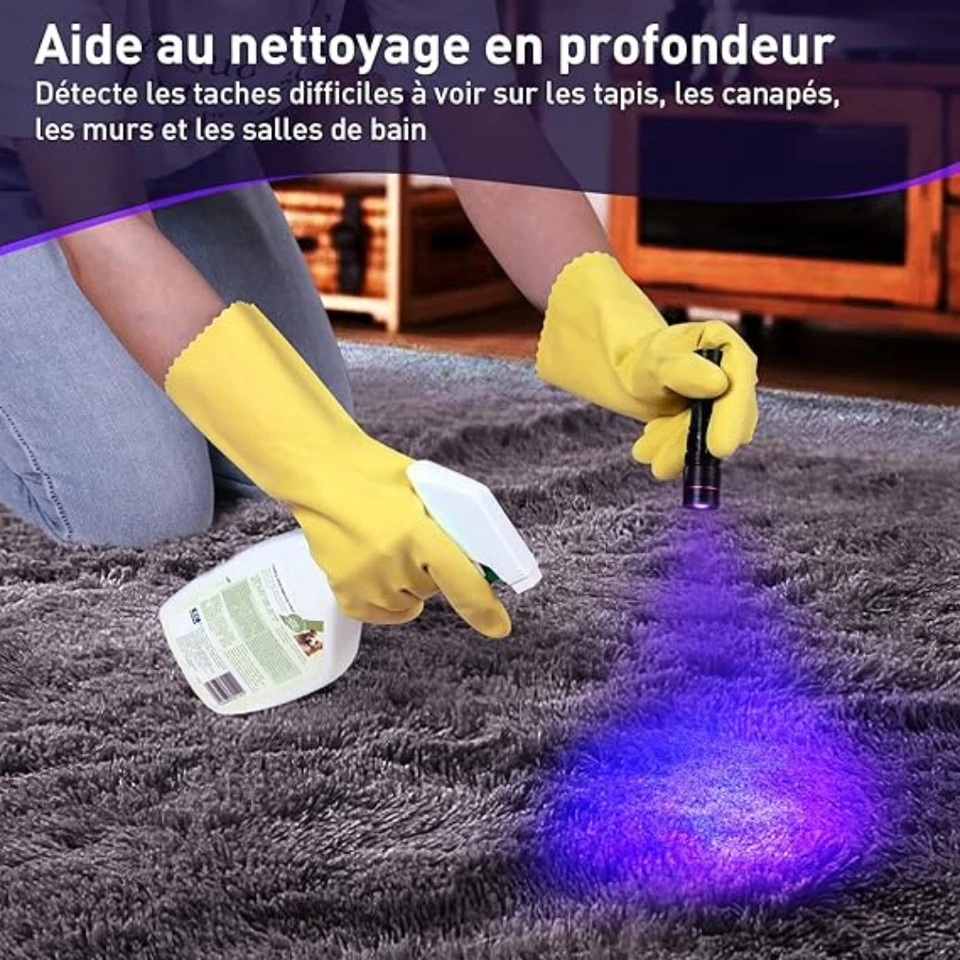 Lampe UV: Eletorot Torche Lampe UV Résine 395nm LED Lumière Noire, Ultraviolet - Photo 2/4