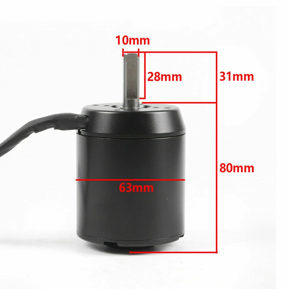 6384 120KV Sensored Brushless Motor For E-Scooter Skateboard Max Load 100kg DHL - Image 3 of 4
