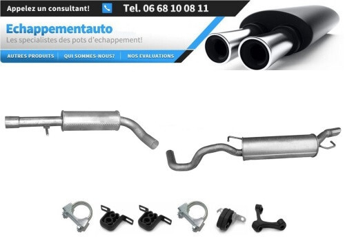 Silencieux central et silencieux arrière Audi TT 1.8 T essence 1998-2006 d'échappement