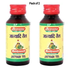 2 X Baidyanath Jatyadi Tel 50ml Each For Redness, Skin Problems & Inflammation